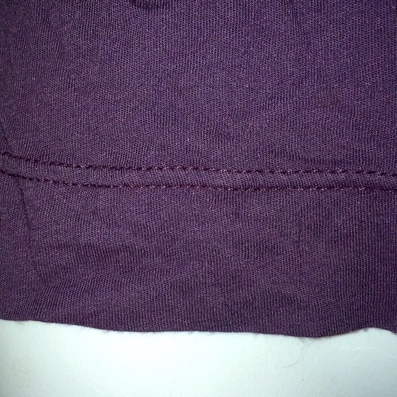 Anthropologie LA Made Purple Cotton Cowl Neck Top-Size Small - Picture 4 of 7